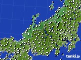 2020年11月22日の北陸地方のアメダス(風向・風速)