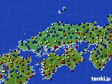 中国地方のアメダス実況(日照時間)(2020年11月23日)