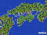2020年11月23日の四国地方のアメダス(日照時間)