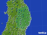 2020年11月23日の岩手県のアメダス(気温)