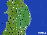 2020年11月23日の岩手県のアメダス(風向・風速)