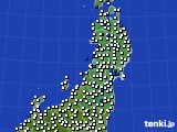 東北地方のアメダス実況(風向・風速)(2020年11月24日)