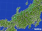 2020年11月24日の北陸地方のアメダス(風向・風速)