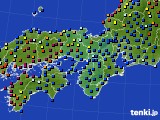 2020年11月25日の近畿地方のアメダス(日照時間)