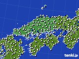 中国地方のアメダス実況(風向・風速)(2020年11月30日)