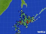 北海道地方のアメダス実況(日照時間)(2020年12月01日)