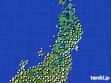 2020年12月01日の東北地方のアメダス(気温)