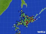 北海道地方のアメダス実況(日照時間)(2020年12月02日)