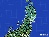 東北地方のアメダス実況(気温)(2020年12月04日)