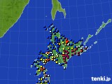 北海道地方のアメダス実況(日照時間)(2020年12月07日)
