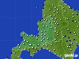 道央のアメダス実況(風向・風速)(2020年12月07日)