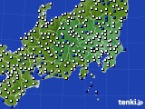 2020年12月08日の関東・甲信地方のアメダス(風向・風速)