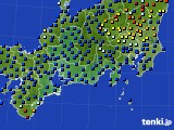2020年12月13日の東海地方のアメダス(日照時間)