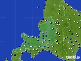 道央のアメダス実況(風向・風速)(2020年12月14日)