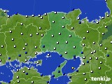 兵庫県のアメダス実況(風向・風速)(2020年12月14日)