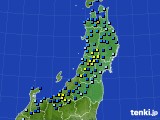 東北地方のアメダス実況(積雪深)(2020年12月15日)