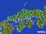 中国地方のアメダス実況(日照時間)(2020年12月15日)