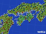 四国地方のアメダス実況(日照時間)(2020年12月15日)