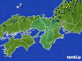 2020年12月16日の近畿地方のアメダス(積雪深)