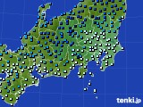 関東・甲信地方のアメダス実況(気温)(2020年12月16日)