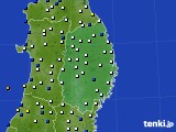 2020年12月16日の岩手県のアメダス(風向・風速)