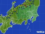 関東・甲信地方のアメダス実況(積雪深)(2020年12月17日)