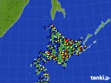 北海道地方のアメダス実況(日照時間)(2020年12月17日)
