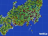 関東・甲信地方のアメダス実況(日照時間)(2020年12月17日)