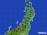 東北地方のアメダス実況(積雪深)(2020年12月18日)