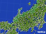 北陸地方のアメダス実況(風向・風速)(2020年12月19日)