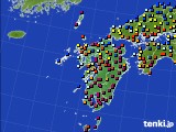 九州地方のアメダス実況(日照時間)(2020年12月20日)