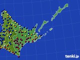 道東のアメダス実況(日照時間)(2020年12月20日)