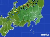 関東・甲信地方のアメダス実況(積雪深)(2020年12月21日)