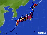 2020年12月21日のアメダス(日照時間)
