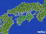 2020年12月21日の四国地方のアメダス(気温)
