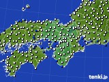 2020年12月21日の近畿地方のアメダス(風向・風速)