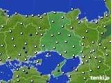 兵庫県のアメダス実況(風向・風速)(2020年12月21日)