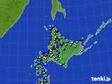 北海道地方のアメダス実況(積雪深)(2020年12月22日)