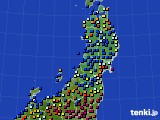 東北地方のアメダス実況(日照時間)(2020年12月22日)