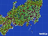 関東・甲信地方のアメダス実況(日照時間)(2020年12月22日)