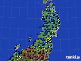 東北地方のアメダス実況(日照時間)(2020年12月23日)