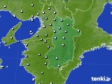 2020年12月24日の奈良県のアメダス(降水量)