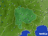 山梨県のアメダス実況(気温)(2020年12月24日)