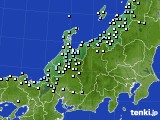 北陸地方のアメダス実況(降水量)(2020年12月25日)