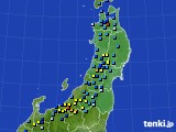 東北地方のアメダス実況(積雪深)(2020年12月25日)