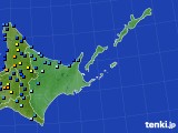 道東のアメダス実況(積雪深)(2020年12月25日)