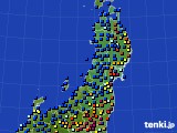東北地方のアメダス実況(日照時間)(2020年12月25日)