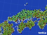 中国地方のアメダス実況(日照時間)(2020年12月25日)