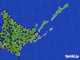 道東のアメダス実況(日照時間)(2020年12月25日)