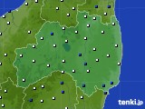 福島県のアメダス実況(風向・風速)(2020年12月25日)